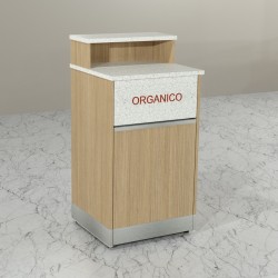Mueble contenedor para basura areas de fast food