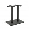 Base pedestal rectangular 80x50 doble poste redondo
