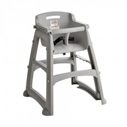 Silla Comedor Bebe Rubbermaid FG781408PLAT Sin Ruedas Gris