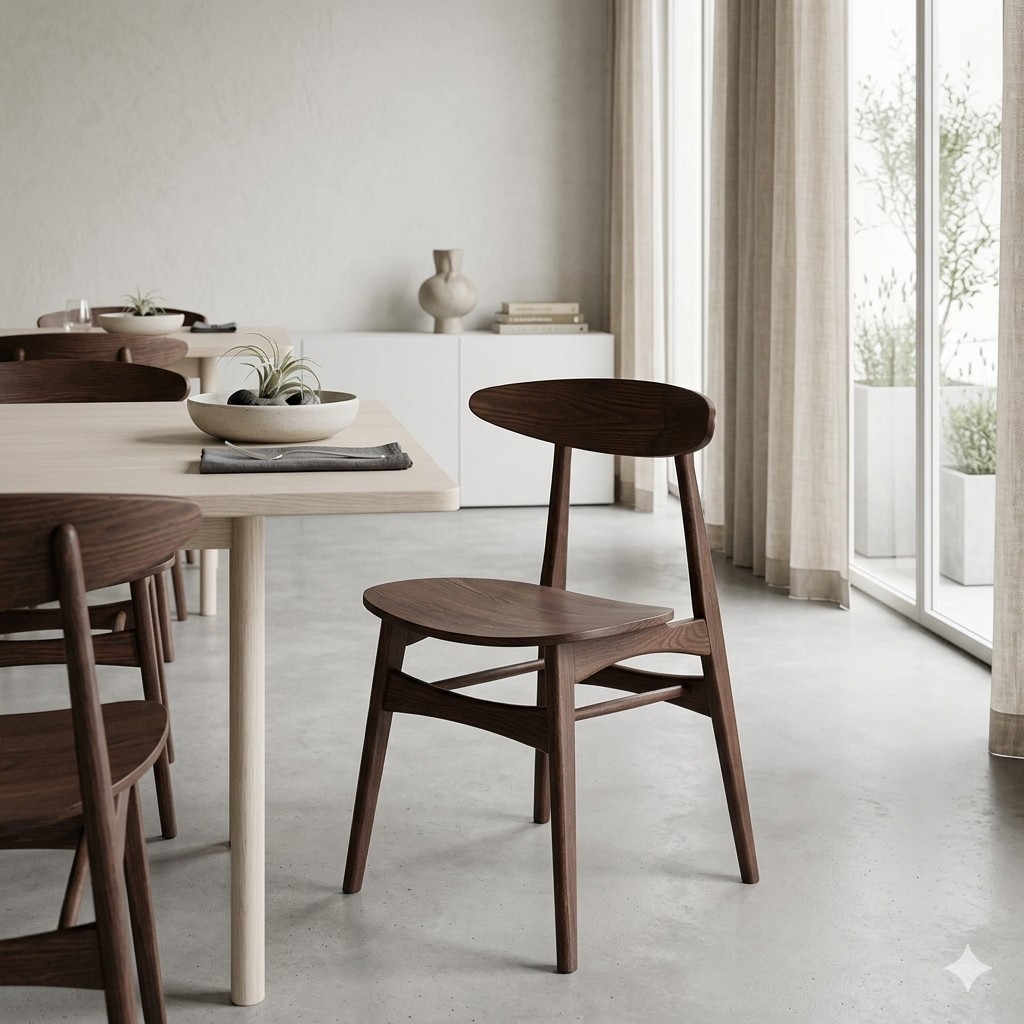 silla checa de madera fresno para restau